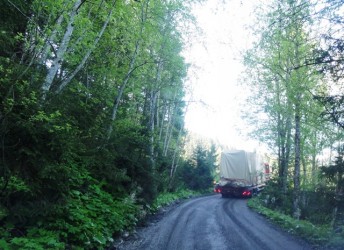 Holztransport auf die Forsthofalm